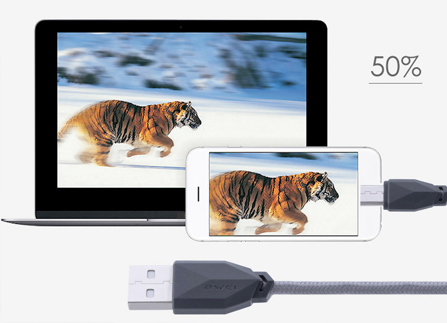Câble micro USB Awei - compatible quick charge